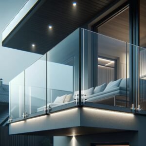 balkon frameless kaca moderen