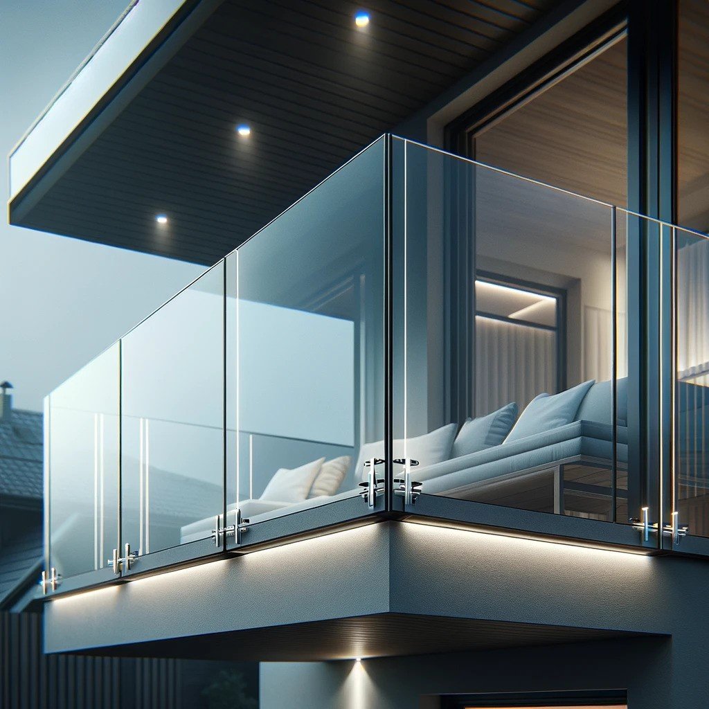 balkon frameless kaca moderen