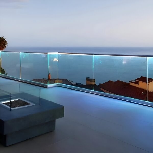 balkon kaca tempered LED