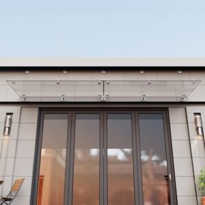 kanopi kaca frameless gantung