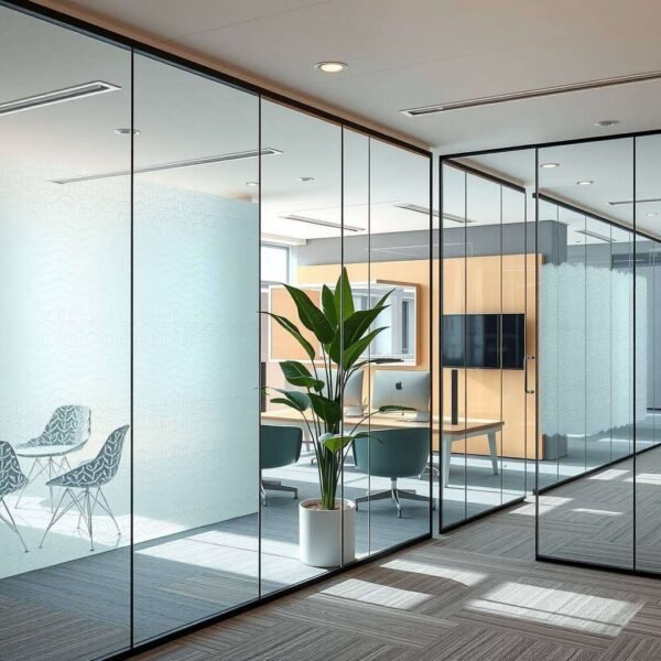 partisi kaca tempered frameless