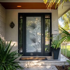 pintu kaca desain klasik