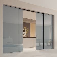 pintu kaca tempered buram sliding
