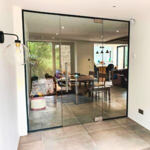 pintu kaca tempered frameless