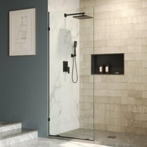 shower kaca simpel tanpa frame