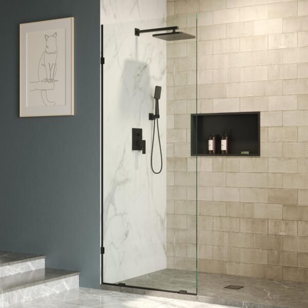shower kaca simpel tanpa frame